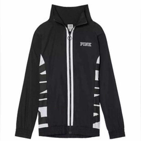 PINK Victoria's Secret Jackets & Blazers - VS PINK Navy Blue, Black & White Anorak Windbreaker - Size XS